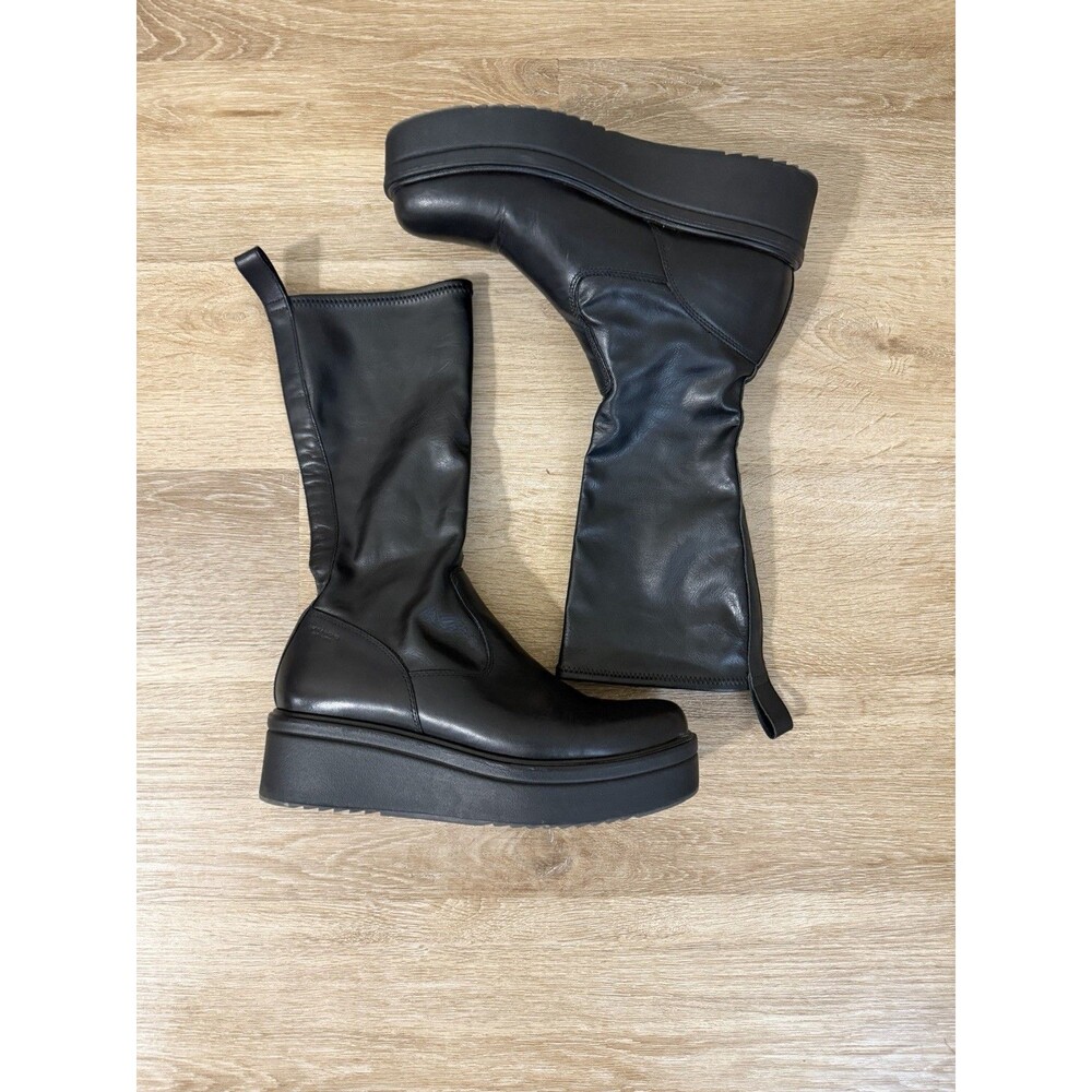 Vagabond Black Leather Women’s Platform Boots Size US 10 Grunge Goth Flatform